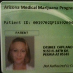 Desiree Capuano's medical marijuana card